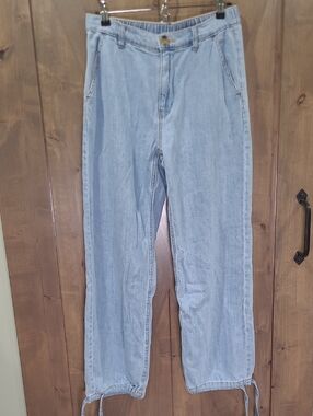 ZARA Light Blue Denim Jeans with White Label